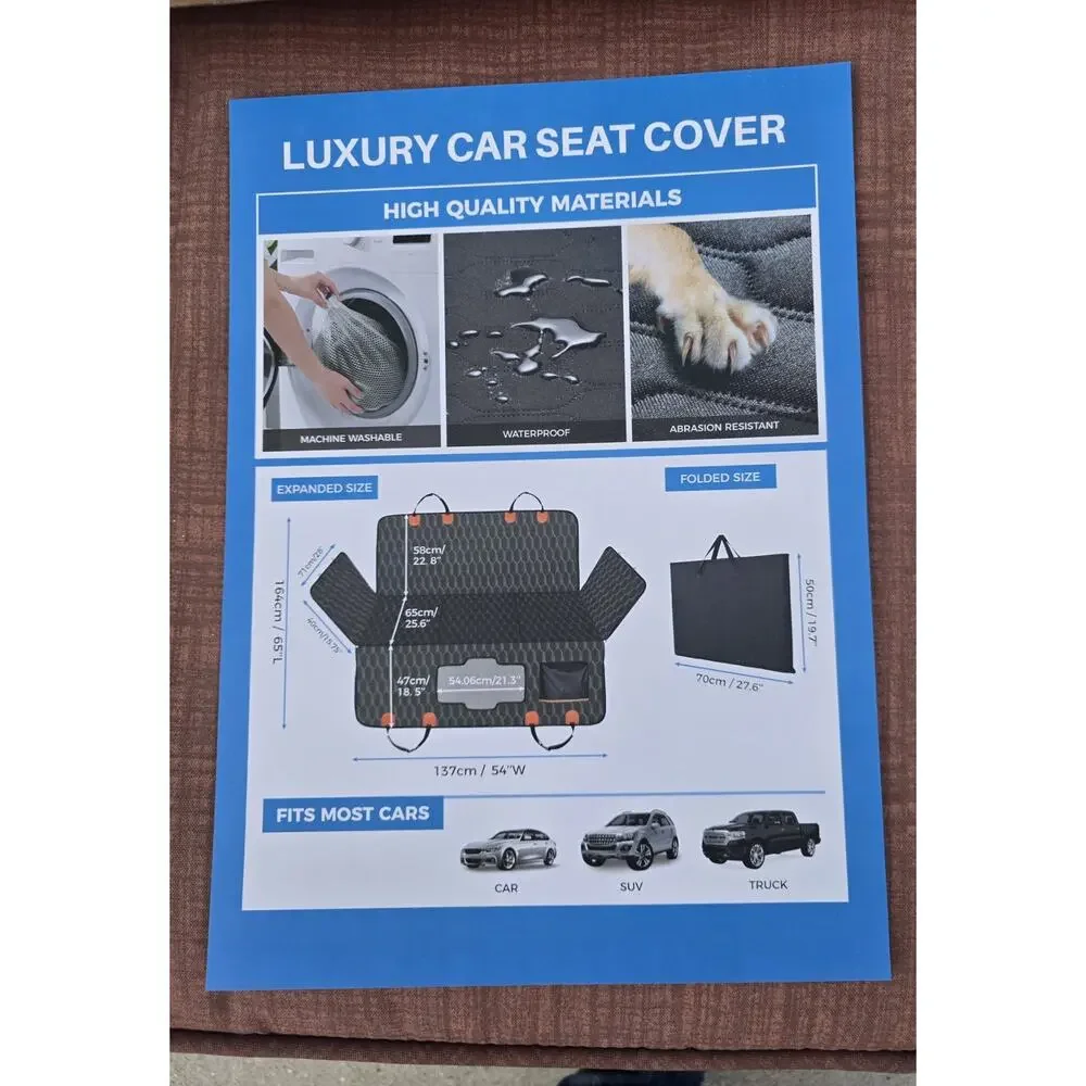 Ultimate Back Seat Extender for Dogs Waterproof Car Seat 6 In 1 Protect Seats